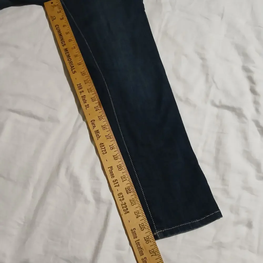 Simply Vera Vera Wang Denim 4 Capri Mid Rise Dark-Wash Straight Leg